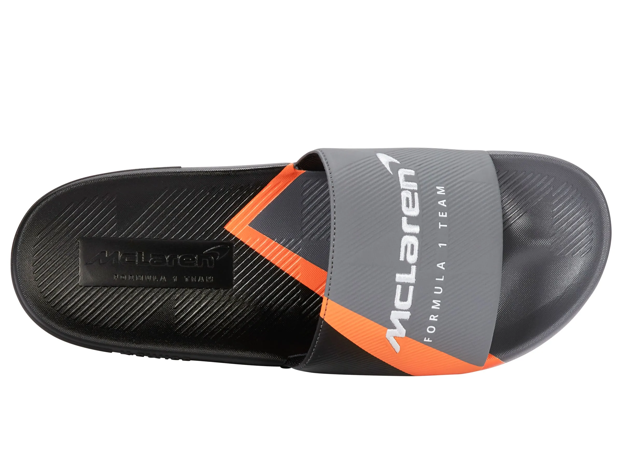 04422-090-M | SLIDE SANDAL X MCLAREN F1 TEAM | ANTHRACITE/BLACK/PAPAYA