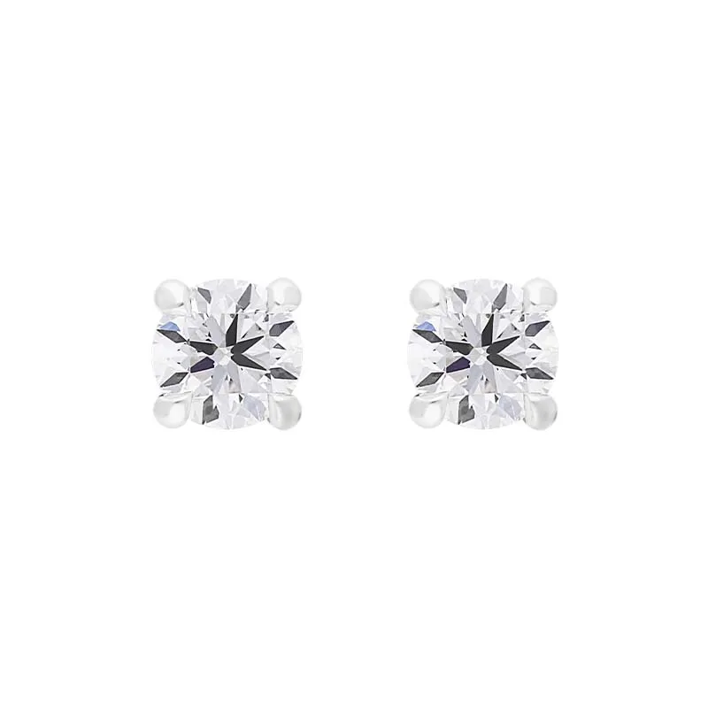 18ct White Gold 0.50ct Diamond Solitaire Stud Earrings