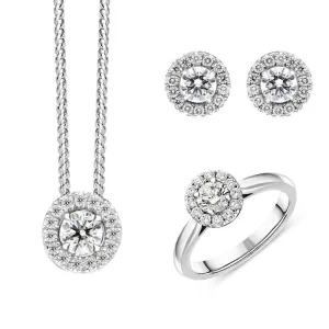 18ct White Gold Diamond Three Piece Gift Set