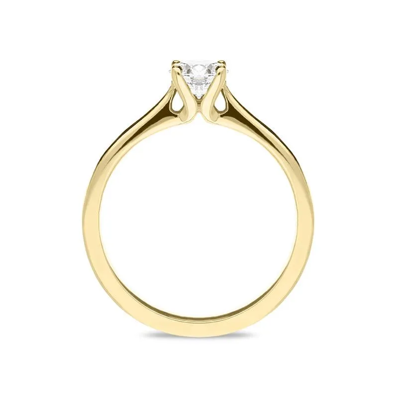 18ct Yellow Gold 0.55ct Diamond Brilliant Cut Solitaire Ring D