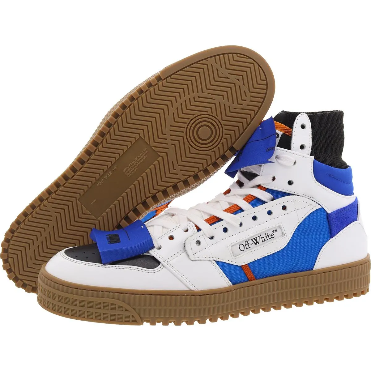 3-0 Off-Court High-Top Mens Lace-Up Leather High-Top Sneakers