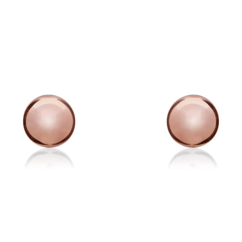 9ct Rose Gold 8mm Ball Stud Earrings