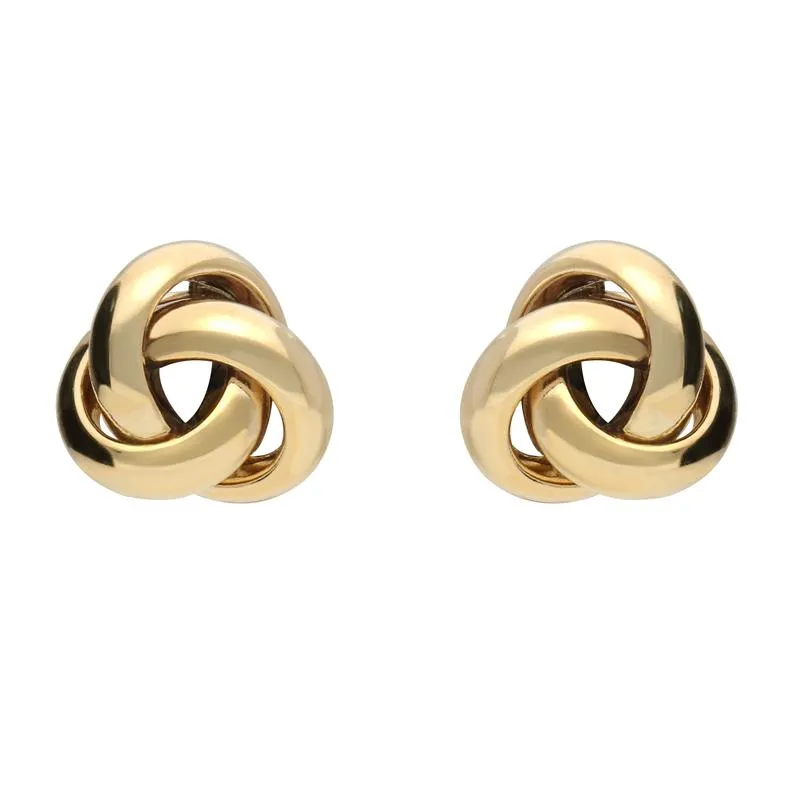 9ct Yellow Gold 6mm Simple Knot Stud Earrings