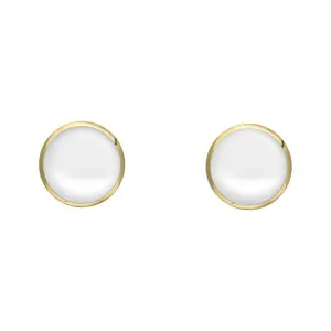 9ct Yellow Gold Bauxite 4mm Classic Small Round Stud Earrings