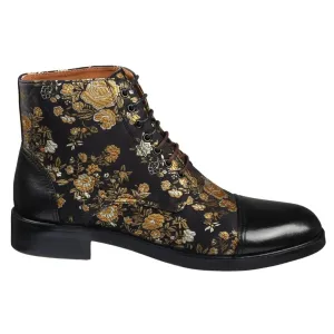 Adam Floral Print Oxford Ankle Boots