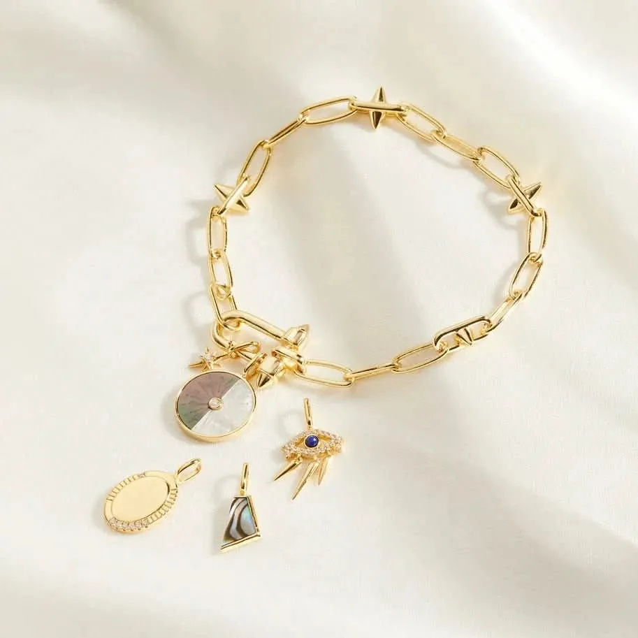 Ania Haie Gold Oval Charm NC048-16G