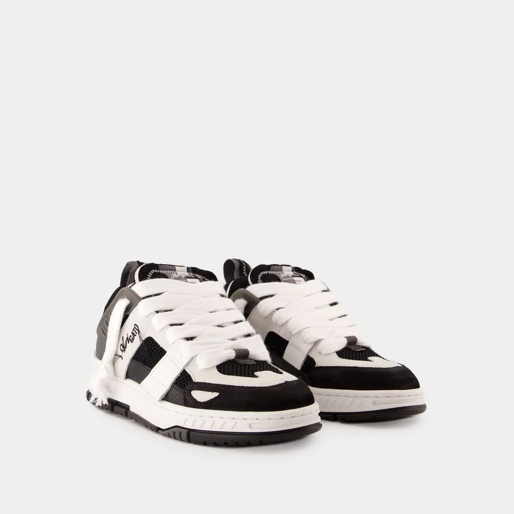 Area Patchwork Sneakers - Synthetic - Black/White