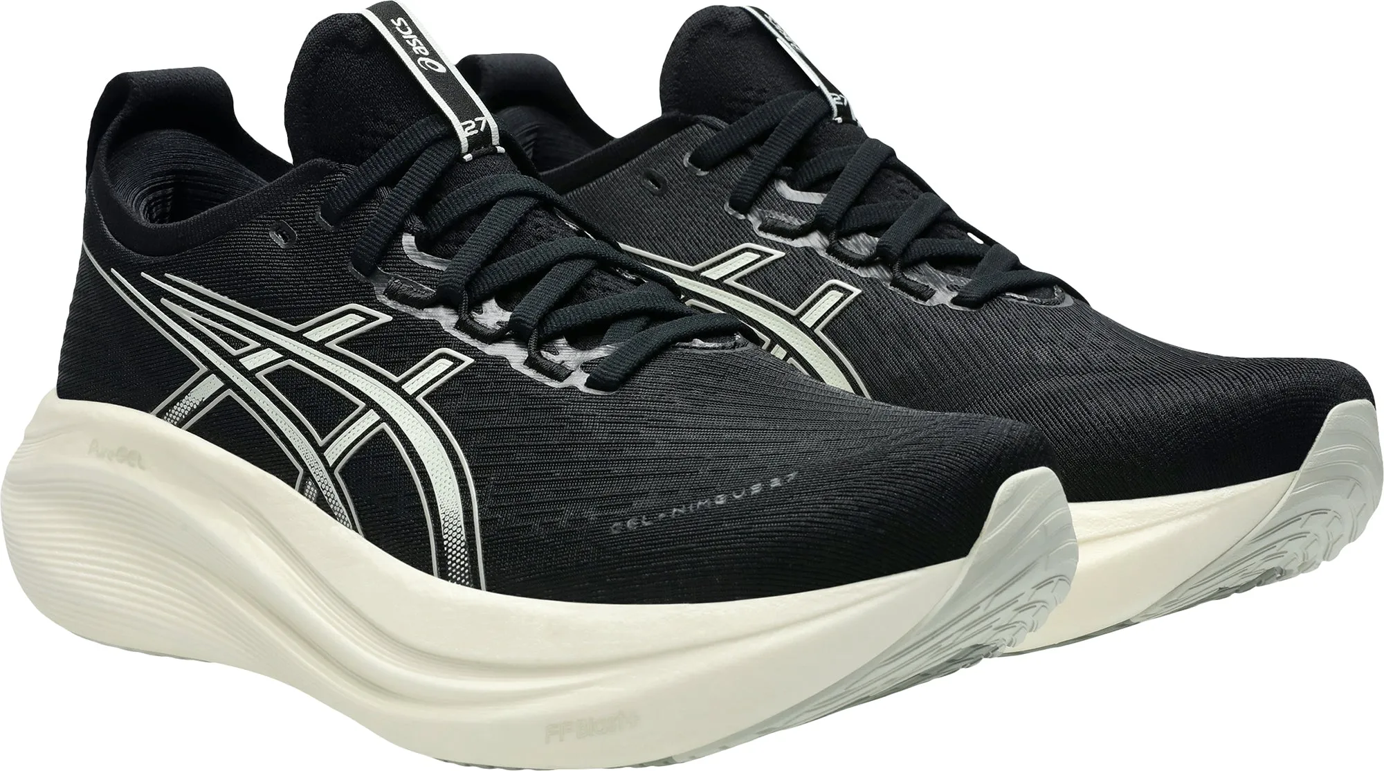 Asics Gel Nimbus 27 WIDE FIT Mens Running Shoes - Black
