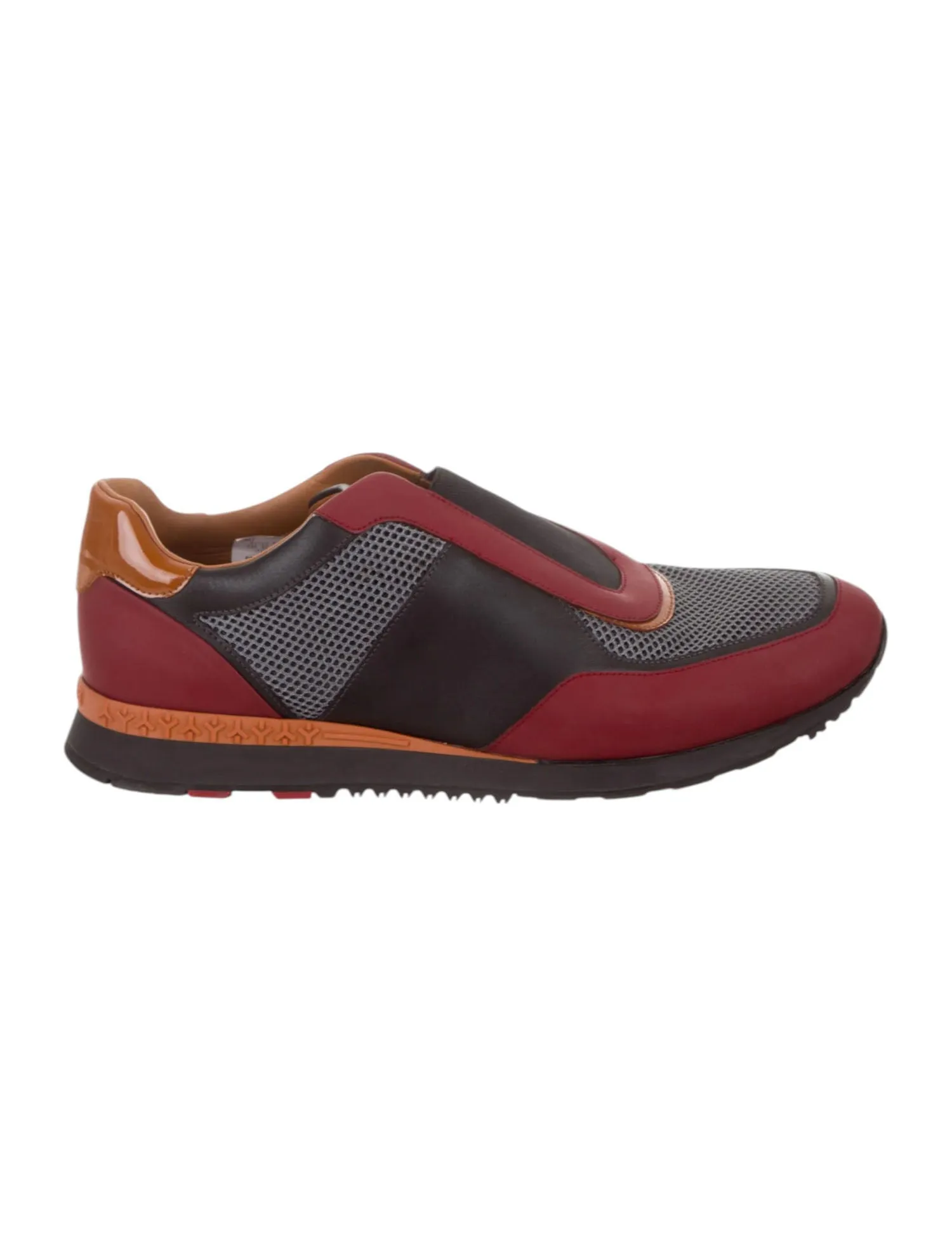 Bally Asmund 6217404 Men's Red Leather/Fabric Sneakers Size US 5.5