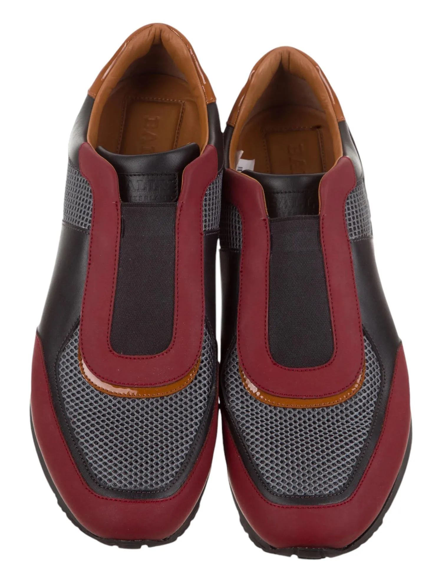 Bally Asmund 6217404 Men's Red Leather/Fabric Sneakers Size US 5.5