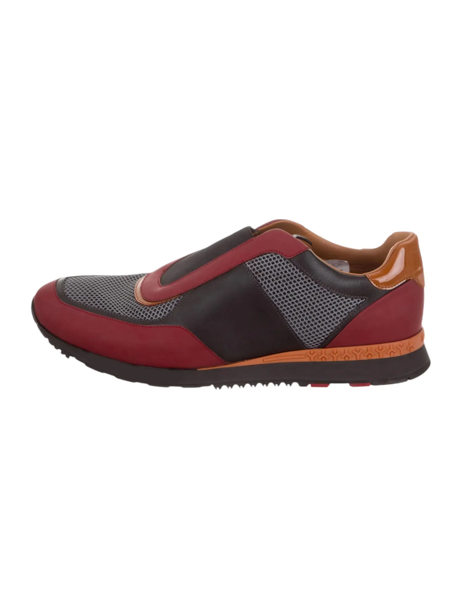 Bally Asmund 6217404 Men's Red Leather/Fabric Sneakers Size US 5.5