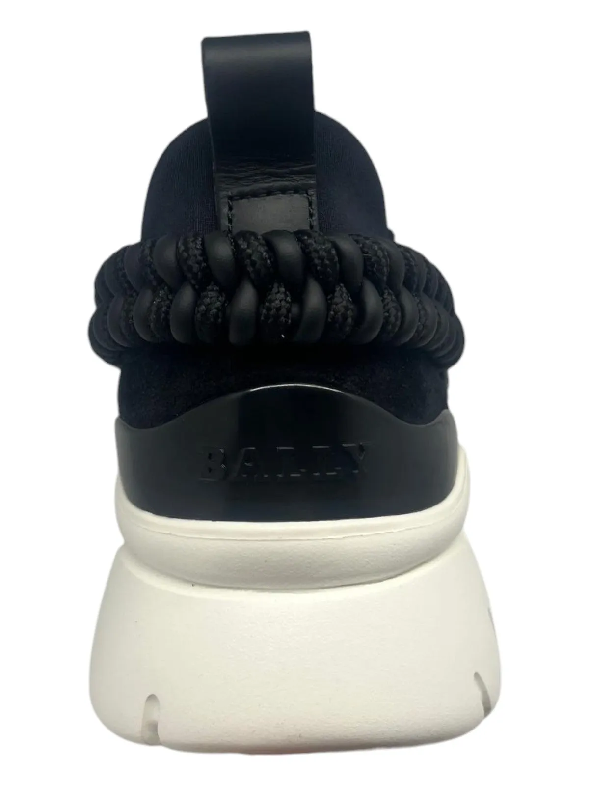 Bally Brogan 6239677 Men's Black Calf Embossed Sneakers