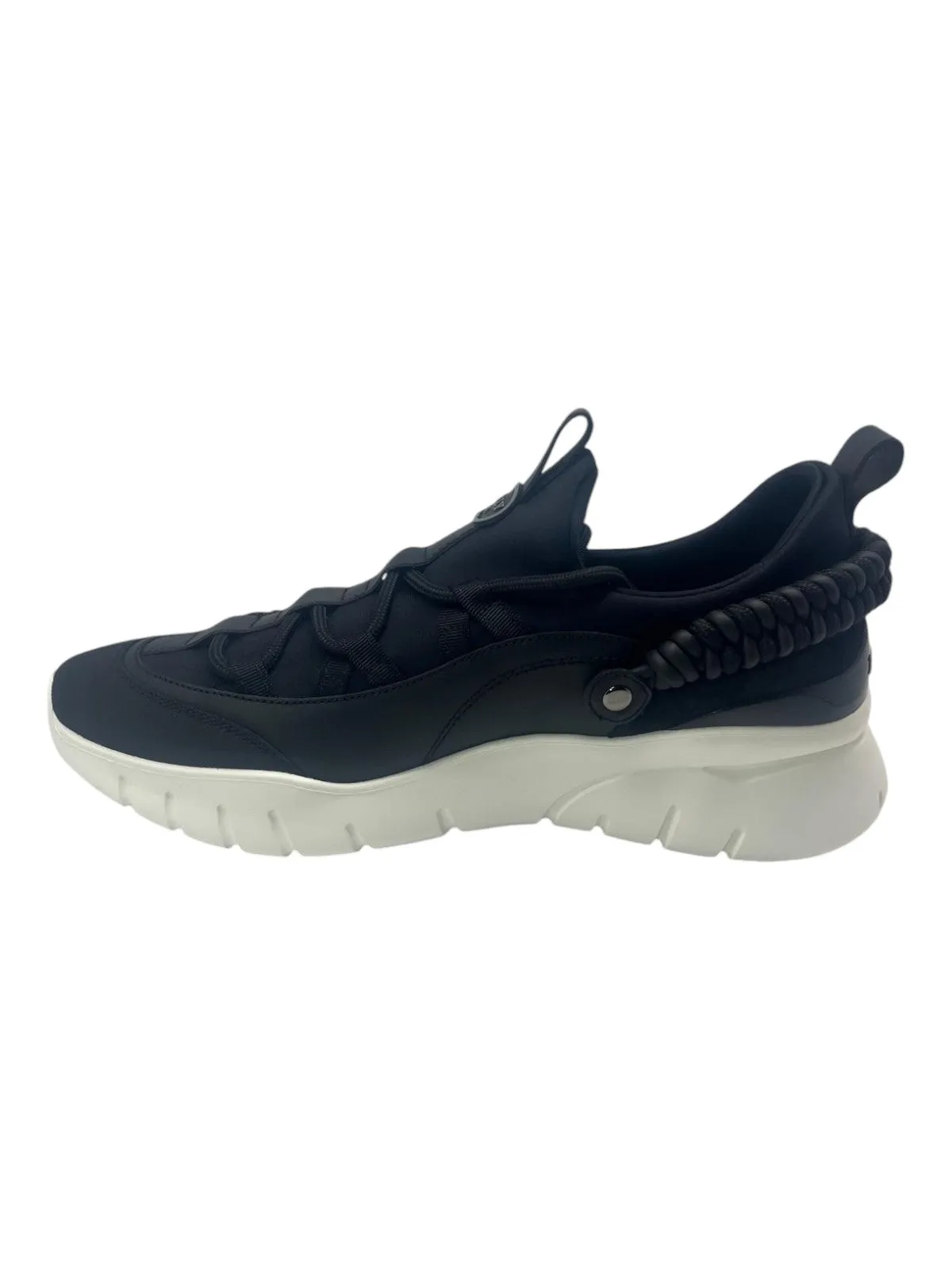 Bally Brogan 6239677 Men's Black Calf Embossed Sneakers