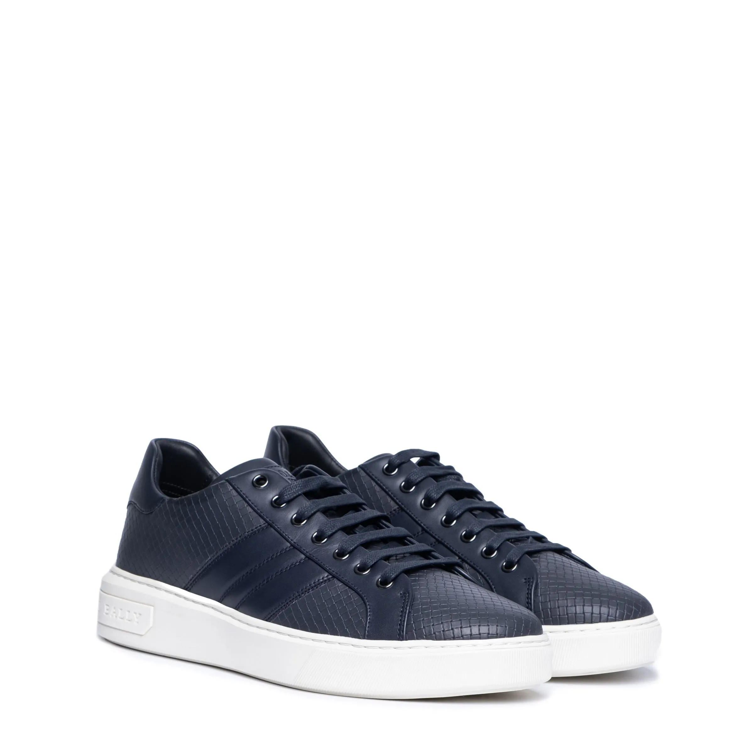 Bally Mirty 6238673 Men's Midnight Calf Leather Sneakers