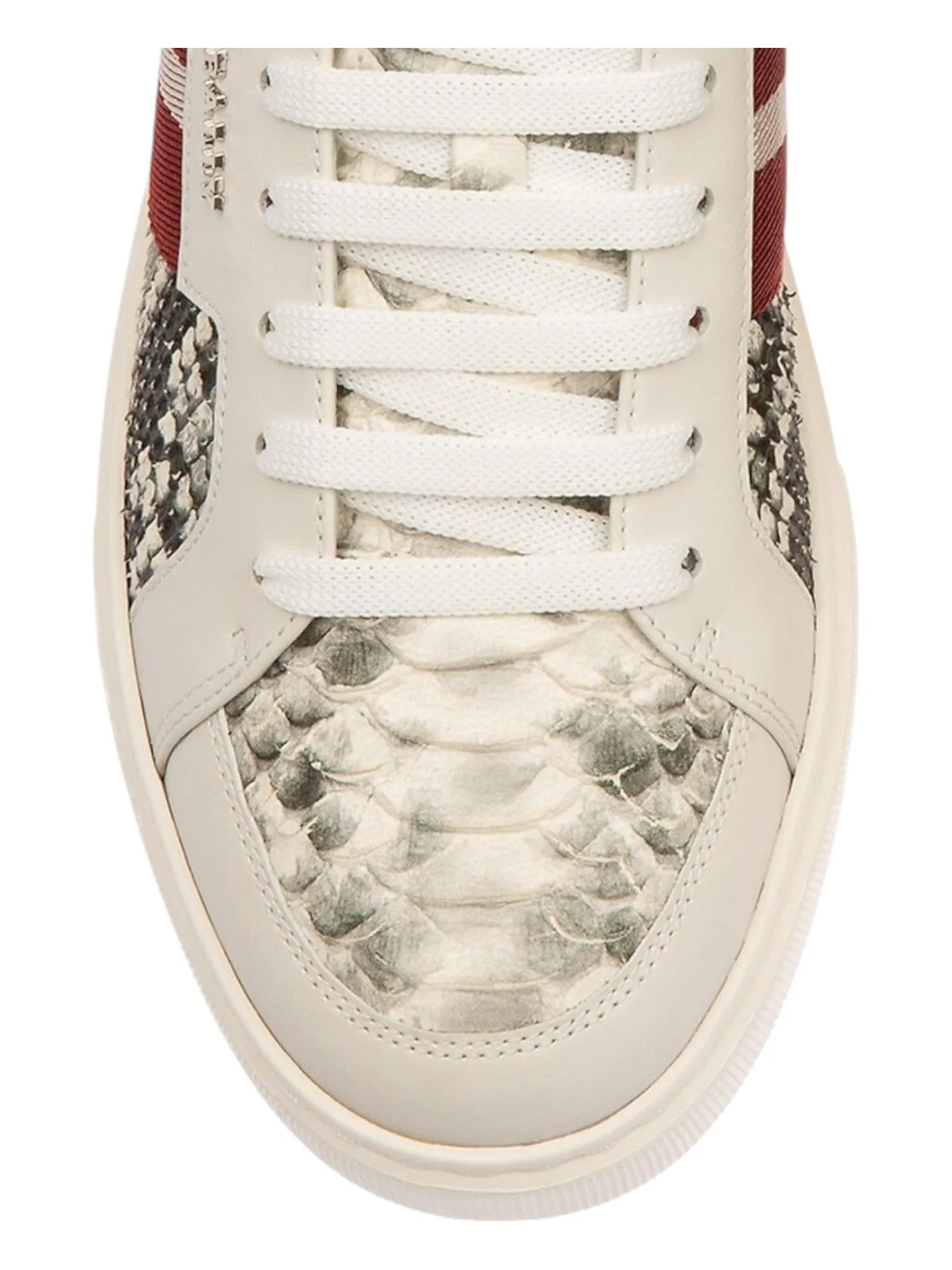 Bally Myles 6238392 Men's White Sheep Printed Leather Sneakers