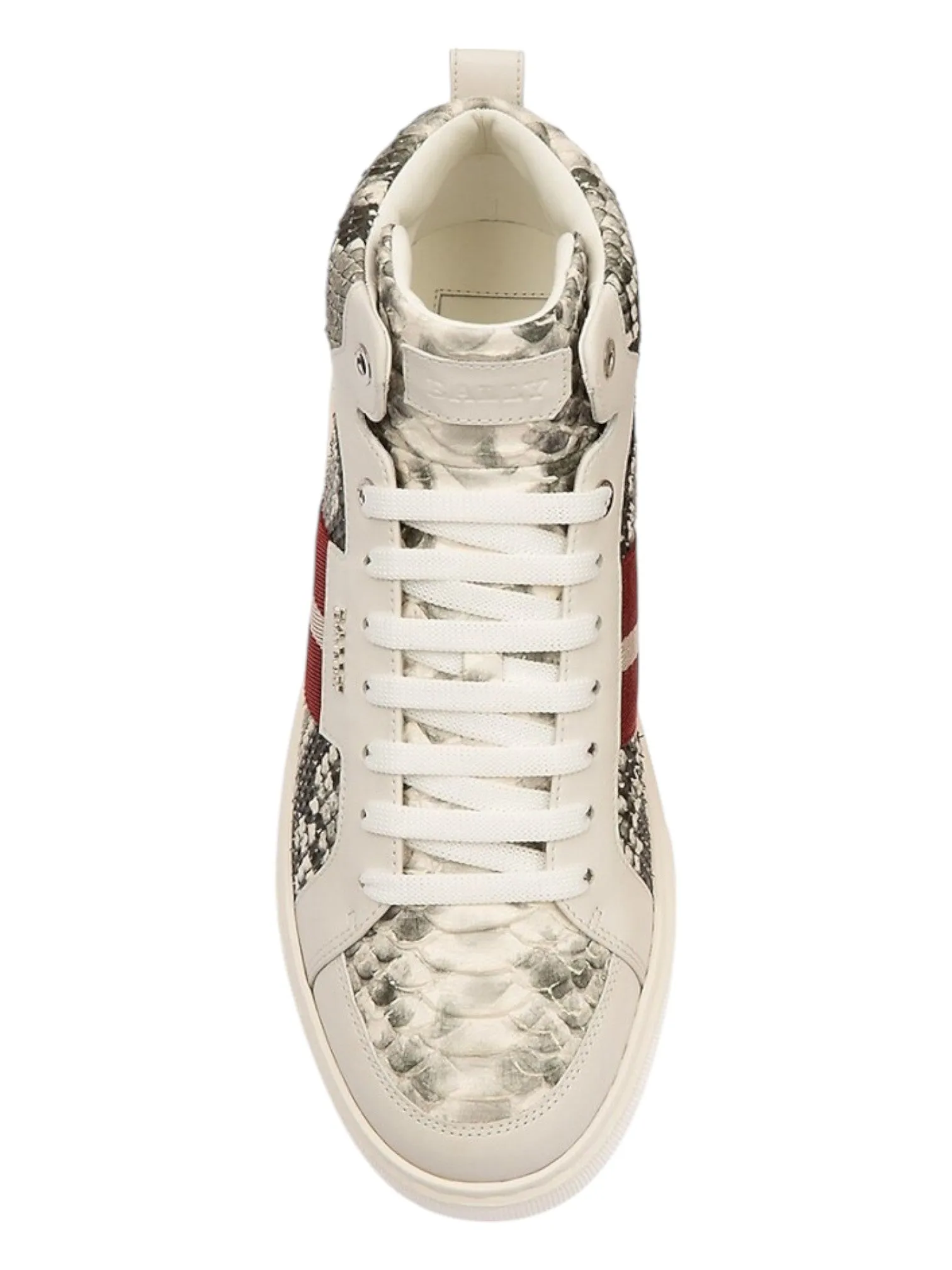 Bally Myles 6238392 Men's White Sheep Printed Leather Sneakers