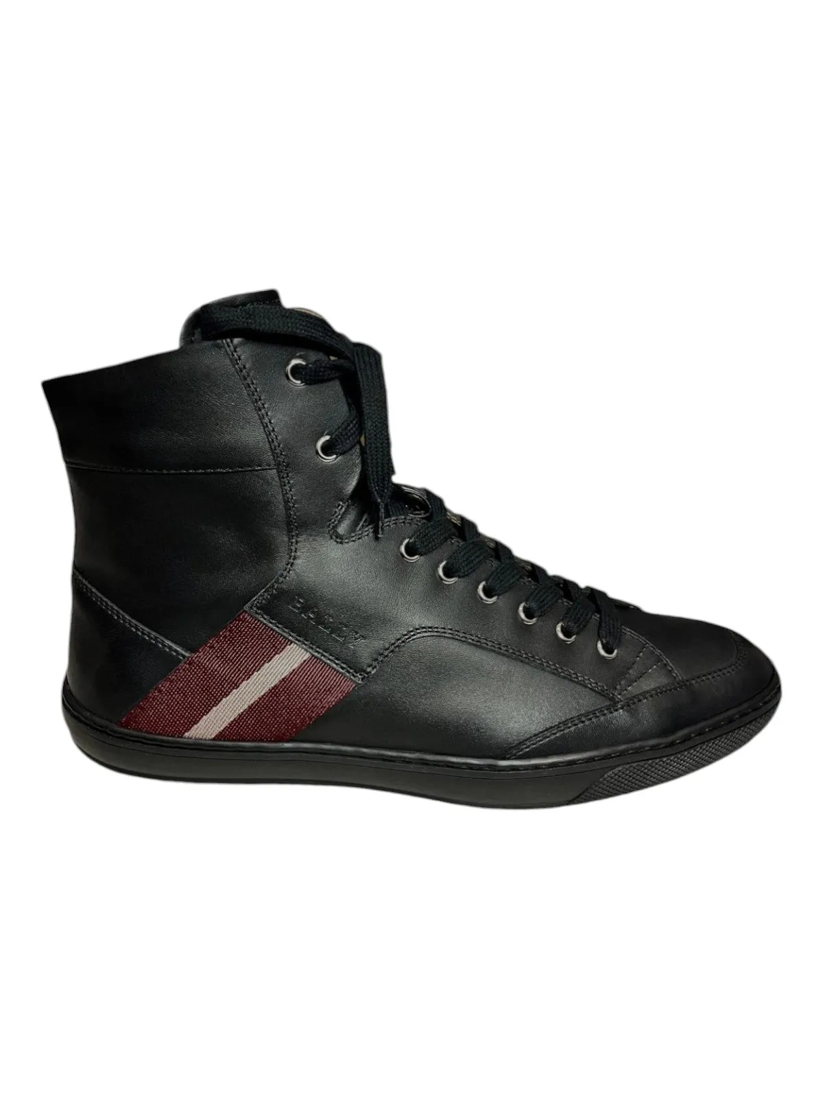 Bally Oldani Men's 6227952 Black High-Top Leather Sneakers
