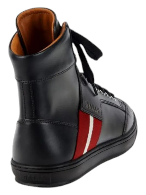 Bally Oldani Men's 6227952 Black High-Top Leather Sneakers