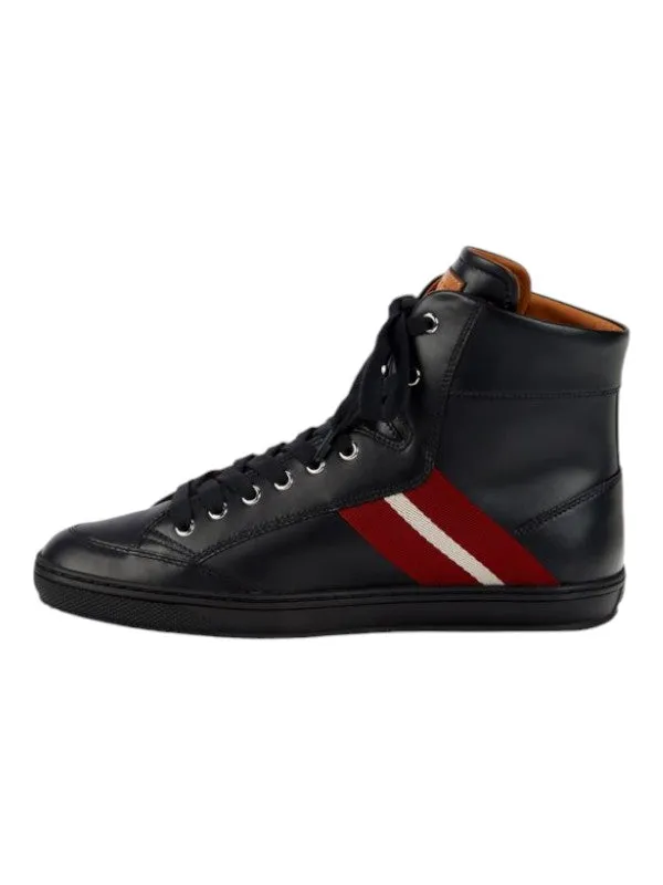 Bally Oldani Men's 6227952 Black High-Top Leather Sneakers