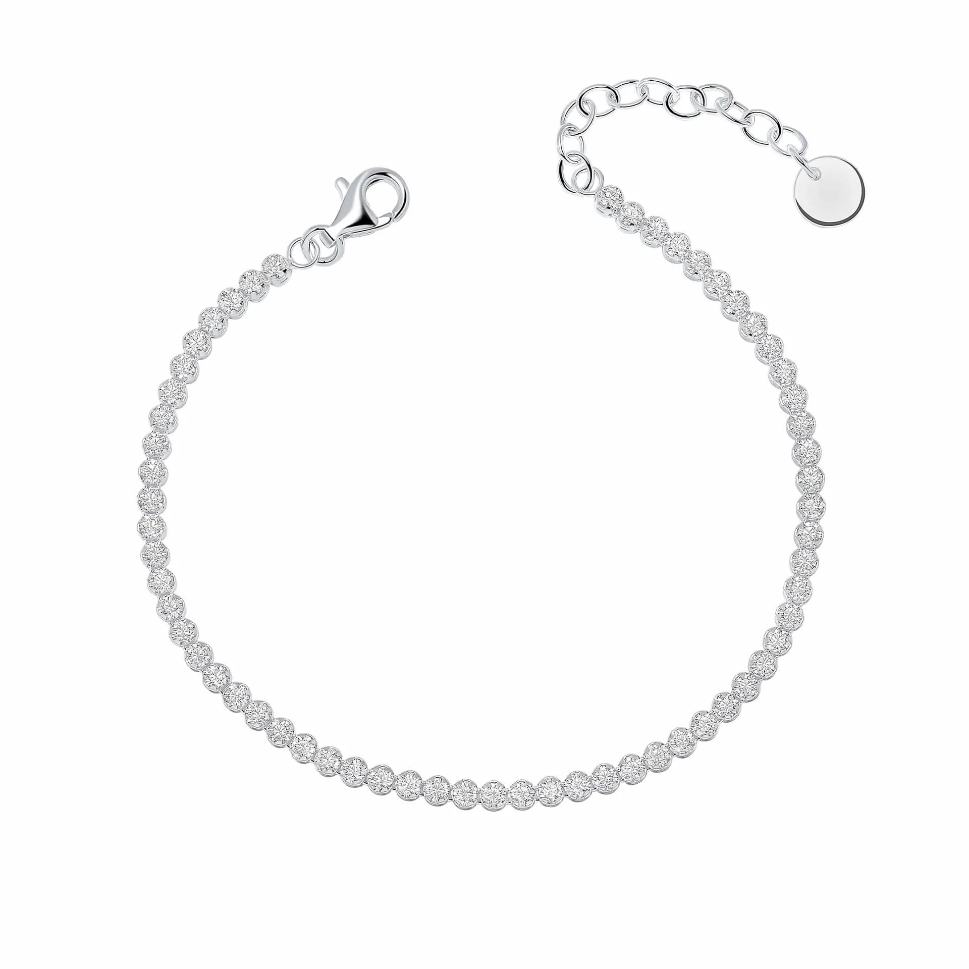 Beginnings Sterling Silver Cubic Zirconia White Bracelet B5533C