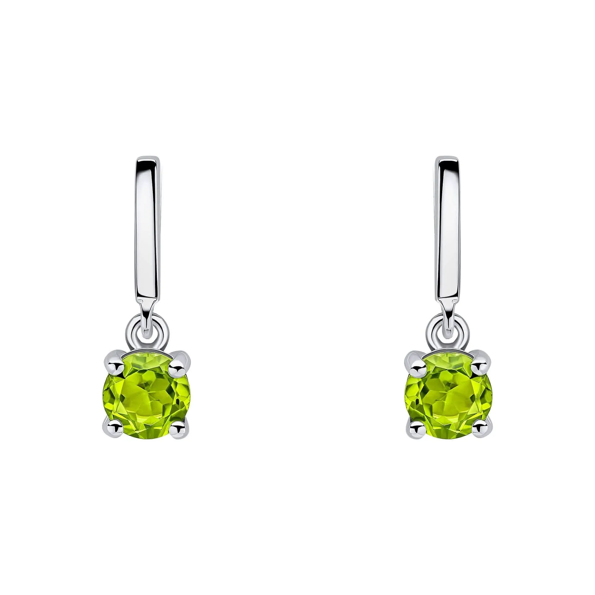 Beginnings Sterling Silver Peridot Green Earrings E6486G