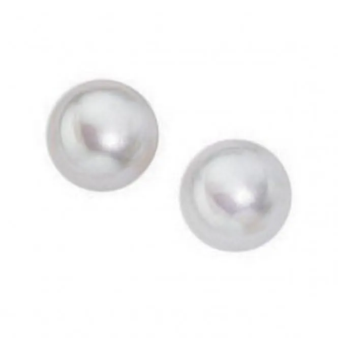 Beginnings Sterling Silver White Freshwater 6.57mm Stud Earrings E3065W