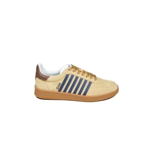 Beige Suede Leather Boxer Sneakers