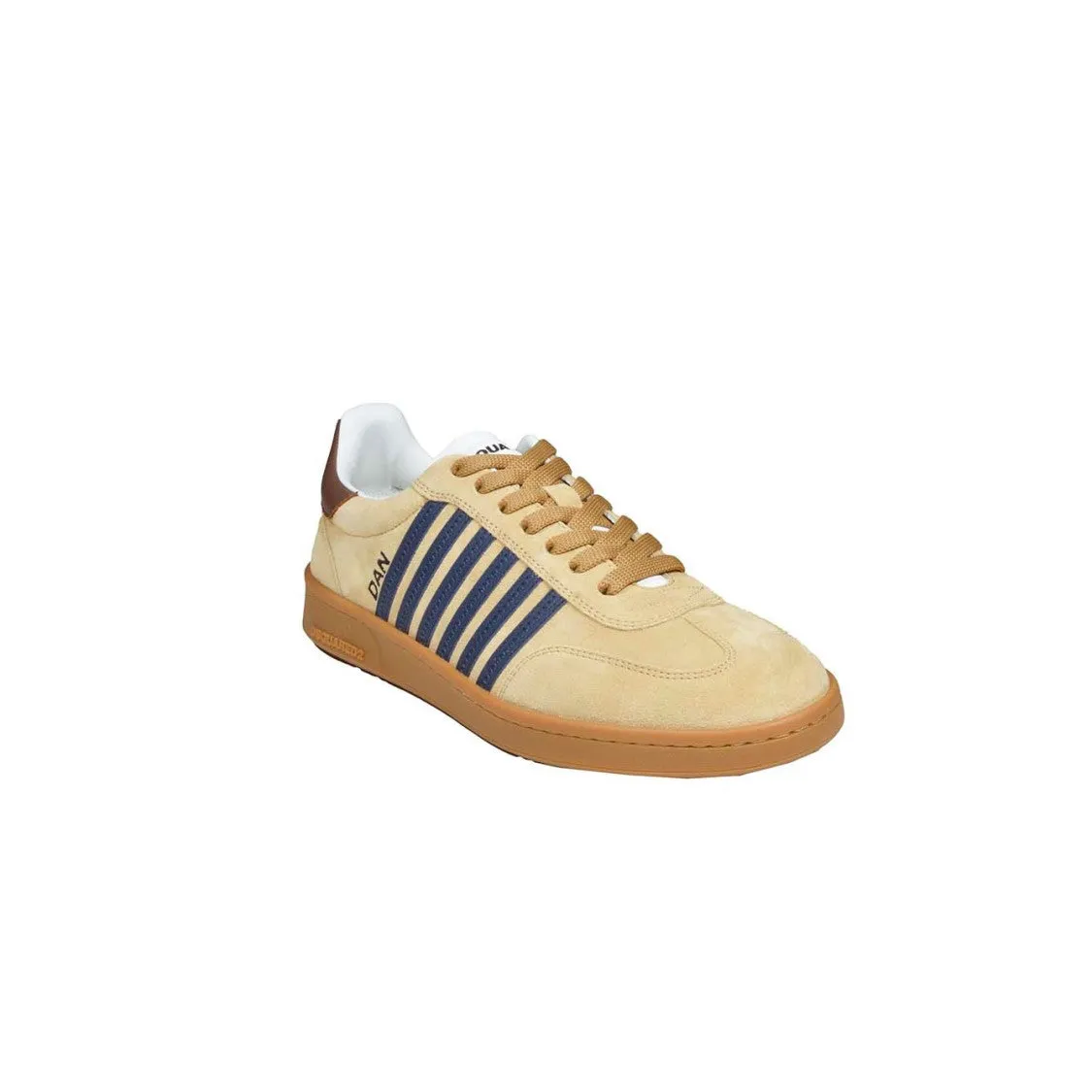 Beige Suede Leather Boxer Sneakers