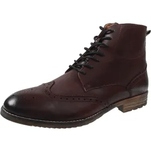 BHFO Mens Zipper Leather Chukka Boots
