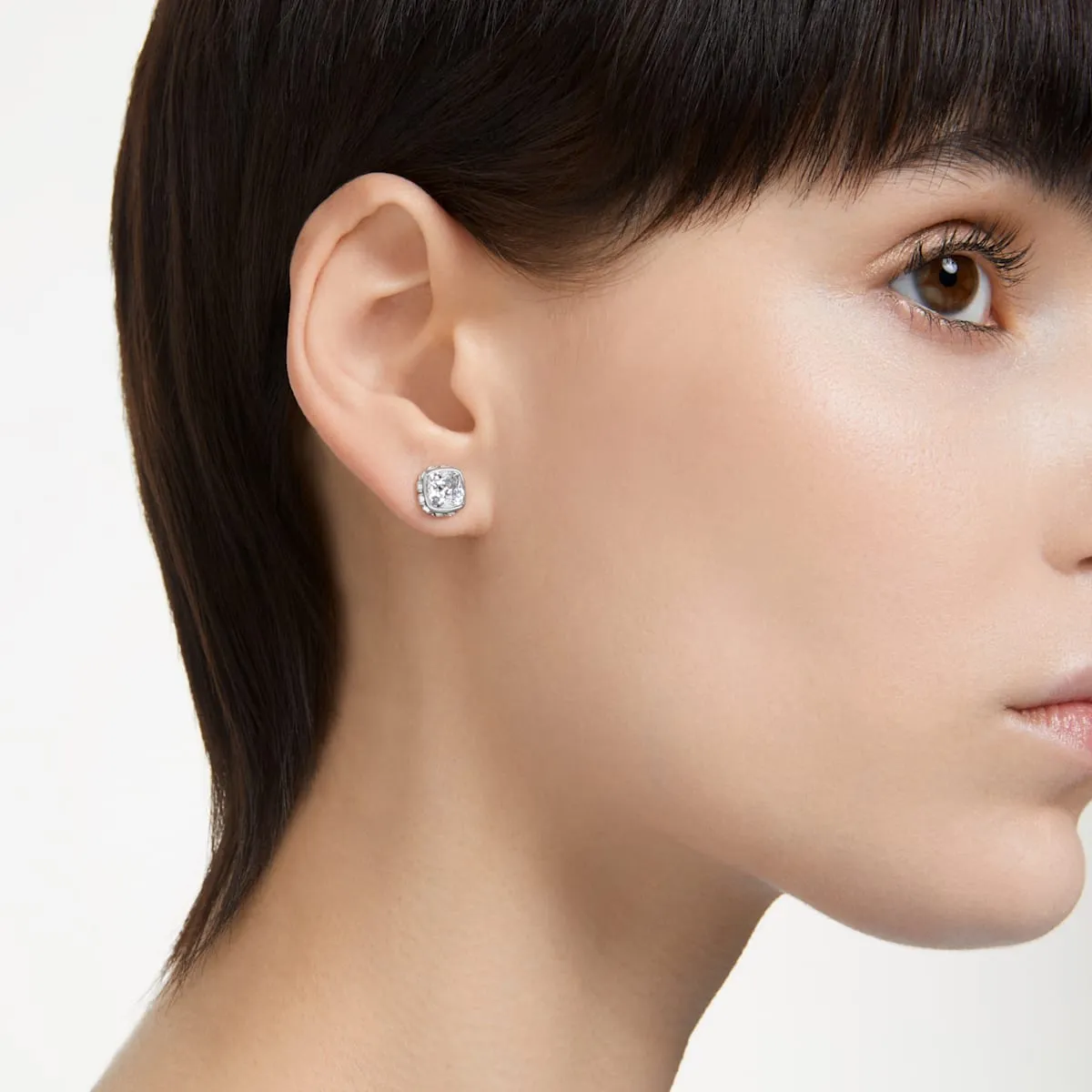 Birthstone April White Square - Necklace & Earrings