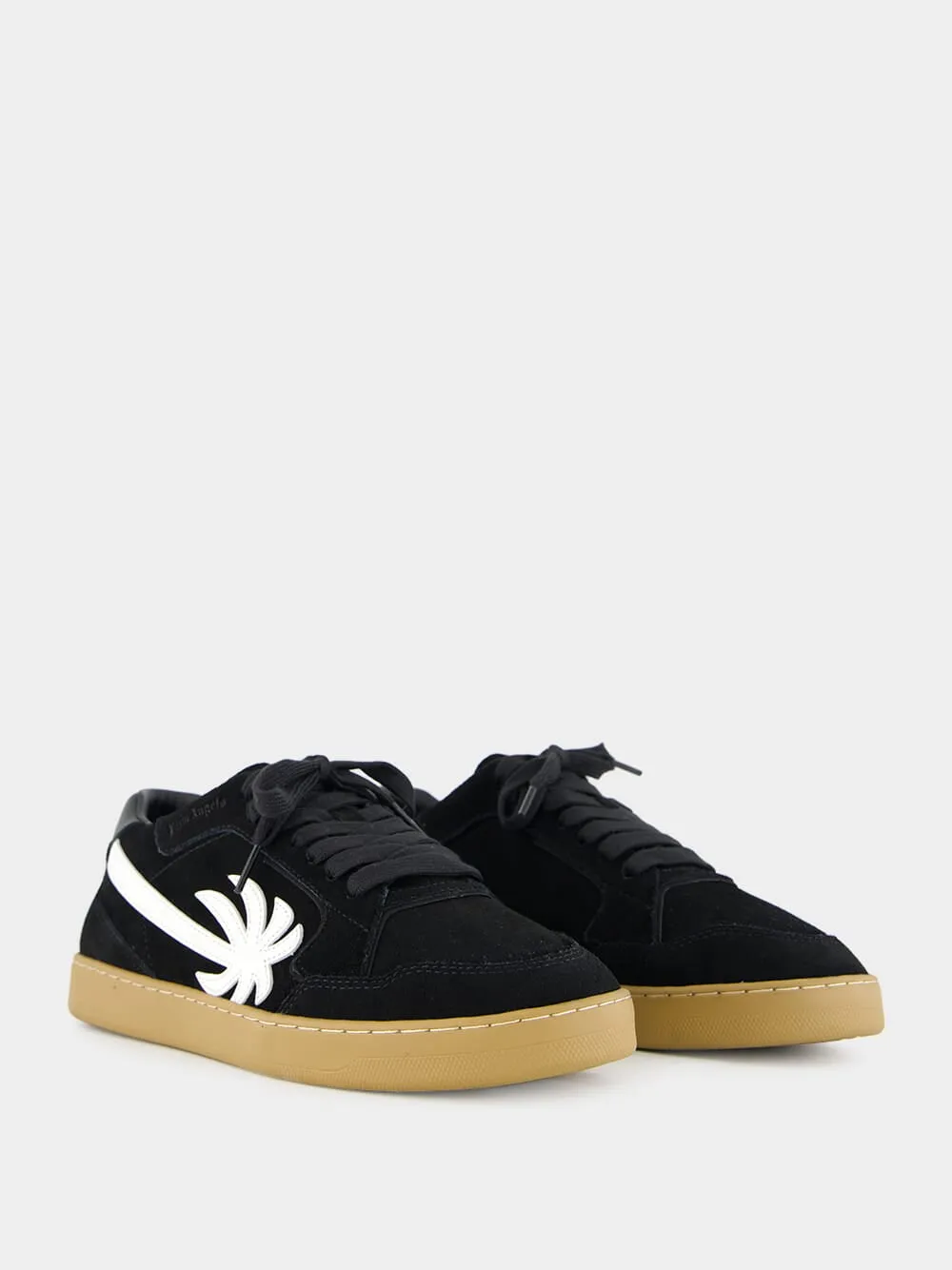 Black and White New Palm 1 Suede Sneakers