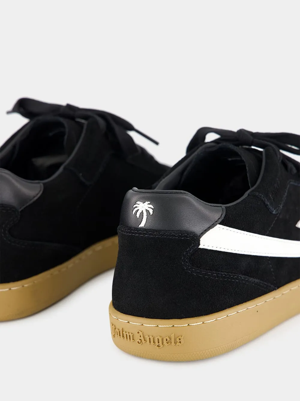 Black and White New Palm 1 Suede Sneakers