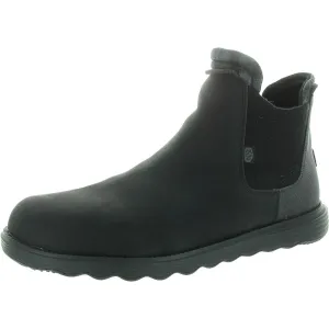 Branson Classic Mens Plaid Faux Leather Chelsea Boots