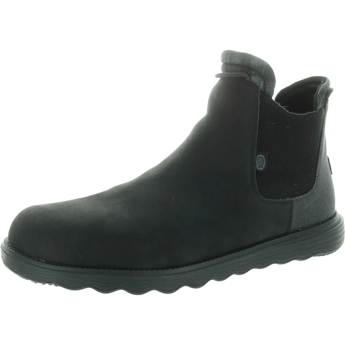 Branson Classic Mens Plaid Faux Leather Chelsea Boots