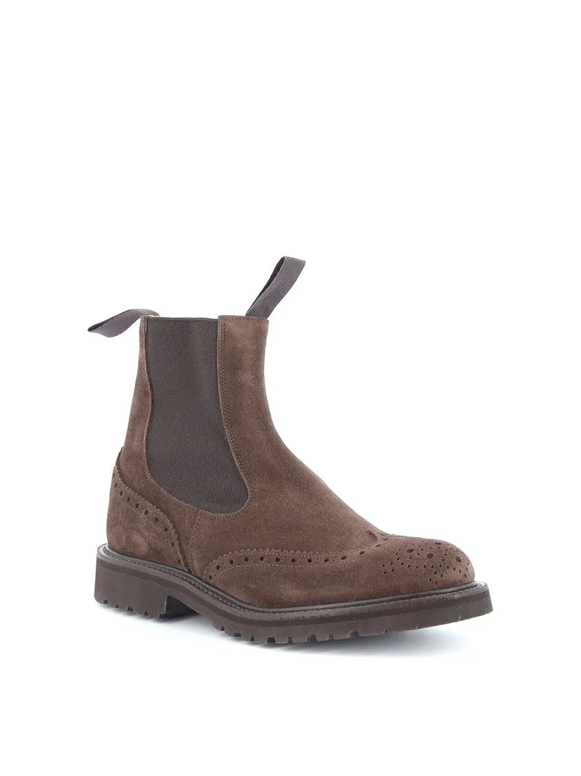 Brogue-Detail Chelsea Boot With Dovetail Finish