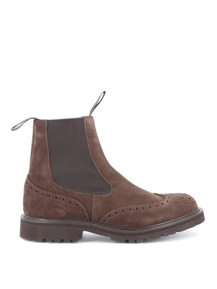 Brogue-Detail Chelsea Boot With Dovetail Finish