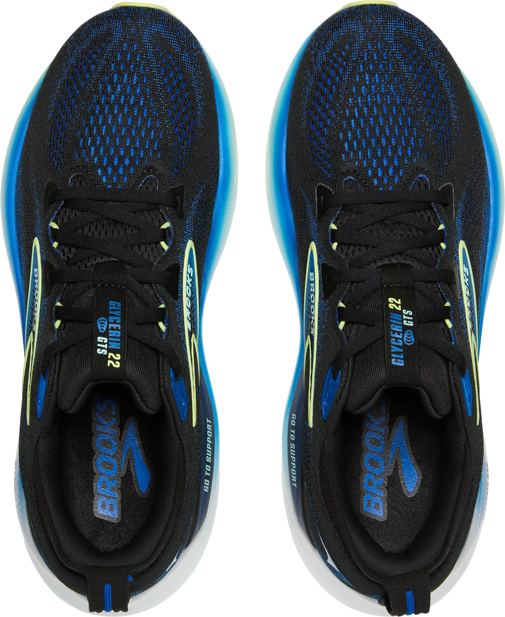 Brooks Glycerin GTS 22 WIDE FIT Mens Running Shoes - Black