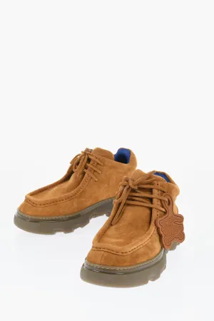 Burberry Suede Wallabee Shoes With Rubber Sole