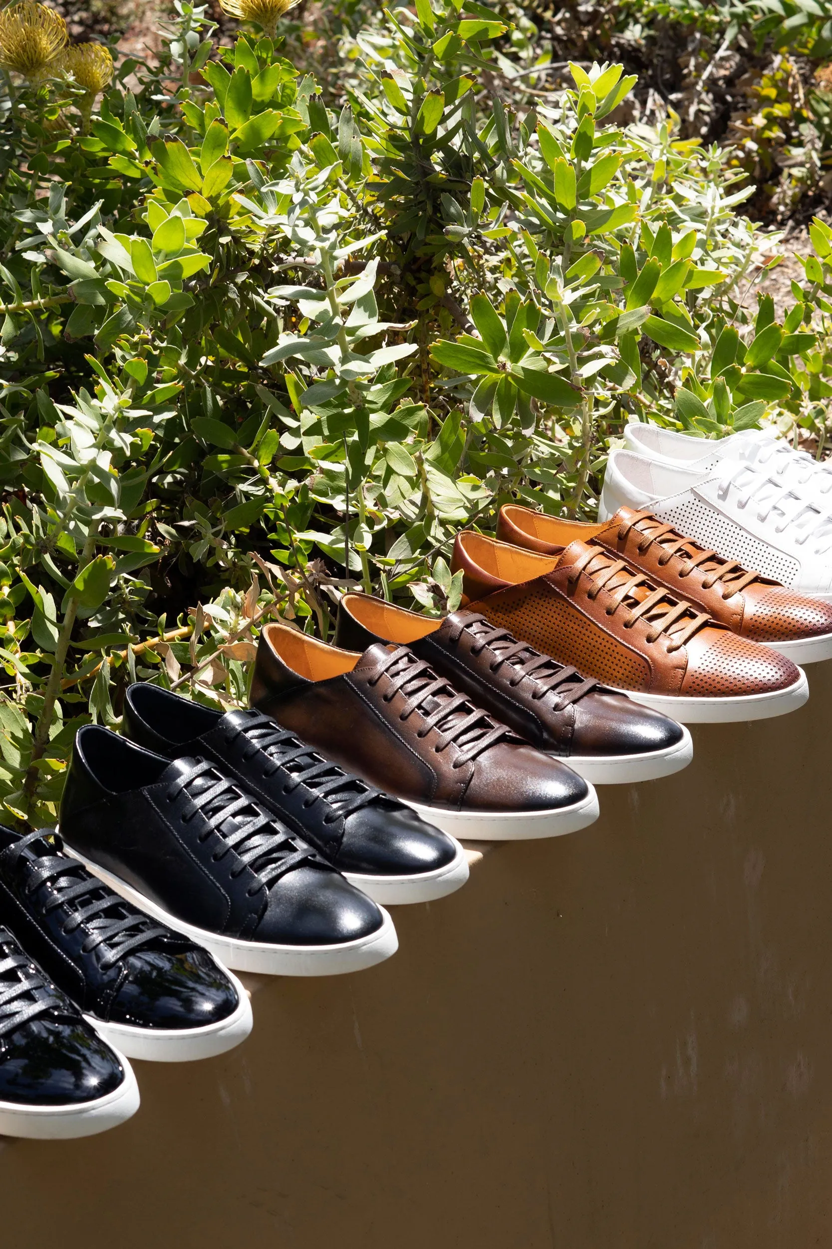 Calfskin Lace-Up Sneaker Chestnut