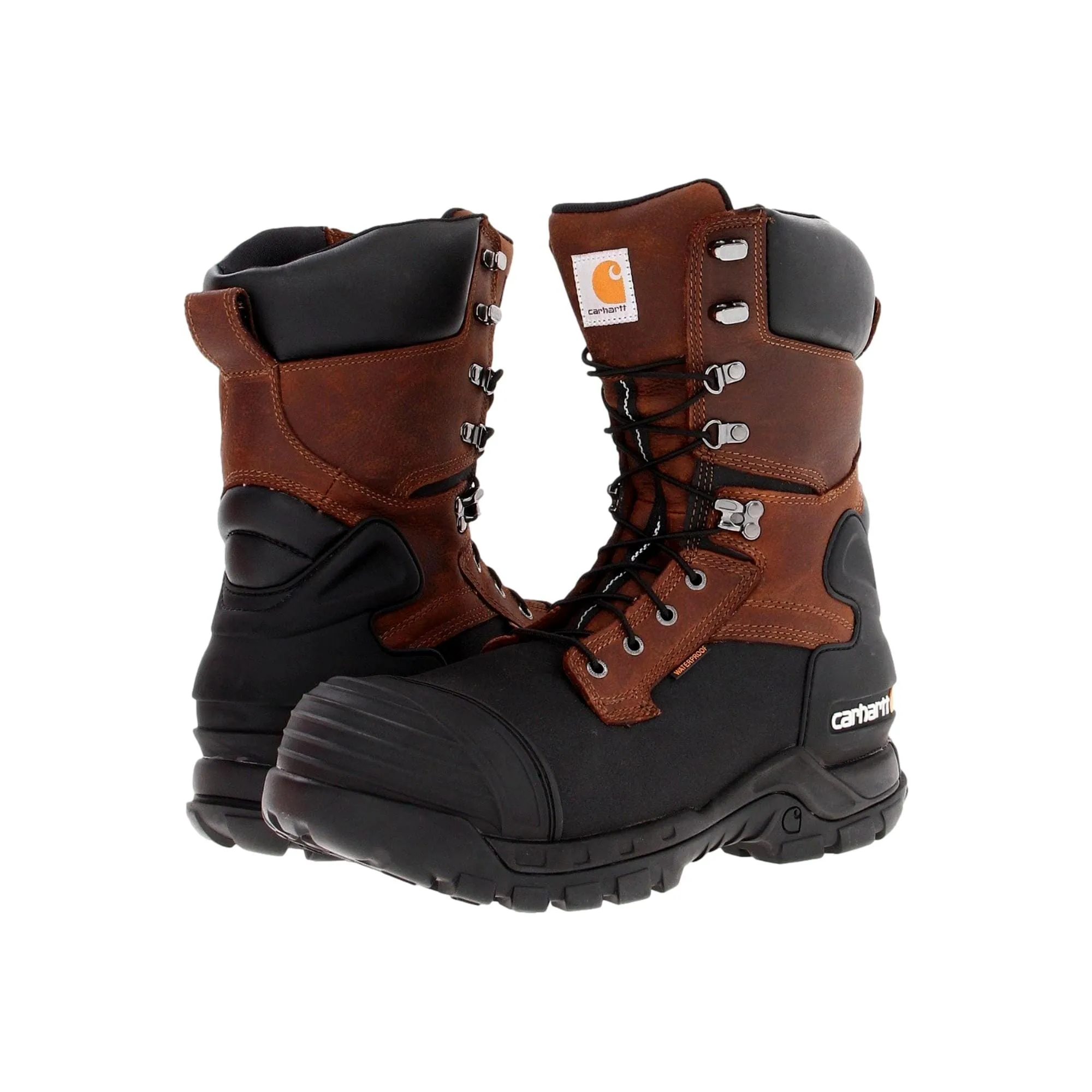 Carhartt CMC1259 10" Pac Safety Toe Boot Brown Oil Tanned Leather  CMC1259 Men's