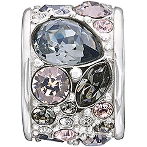 Chamilia Charm Mosaic Smoke & Crystal Swarovski Silver