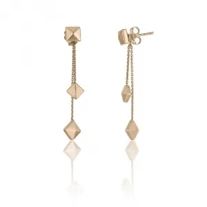 Chimento Armillas Pyramis 18ct Rose Gold Studs Double Drop Earrings