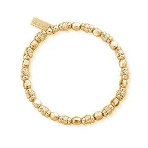 ChloBo Gold Plated Sterling Silver Twisted Cube Bracelet