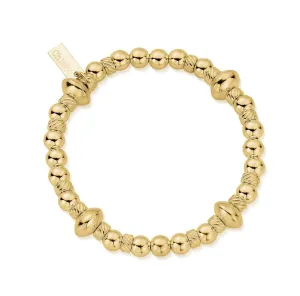 ChloBo Gold Plated Sterling Silver Twisted Disc Bracelet