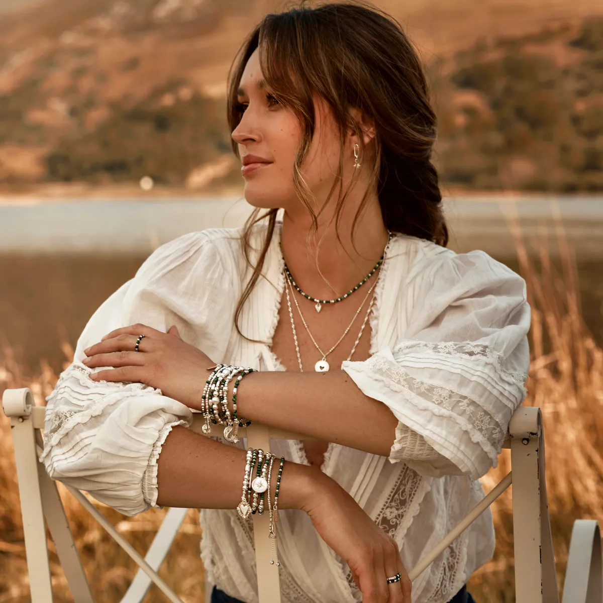 ChloBo Wandering Free Sterling Silver Link Chain Divine Journey Bracelet
