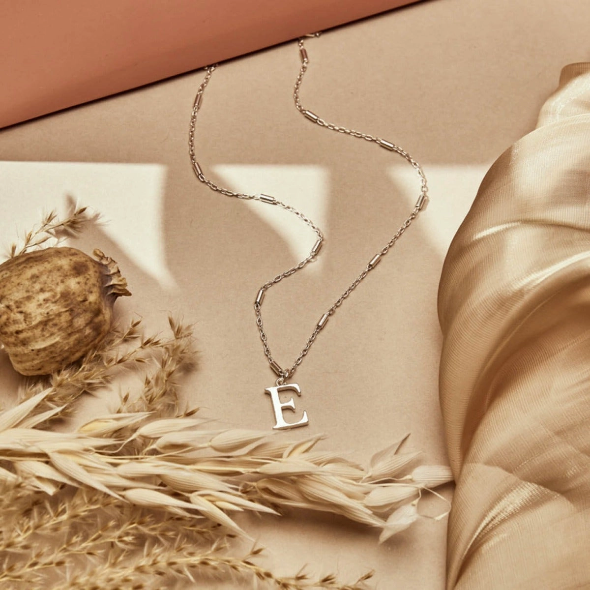 ChloBo Sterling Silver Initial Necklace E