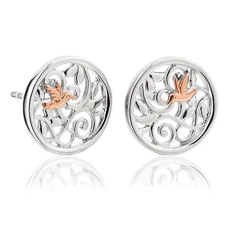 Clogau Hummingbird Sterling Silver Stud Earrings