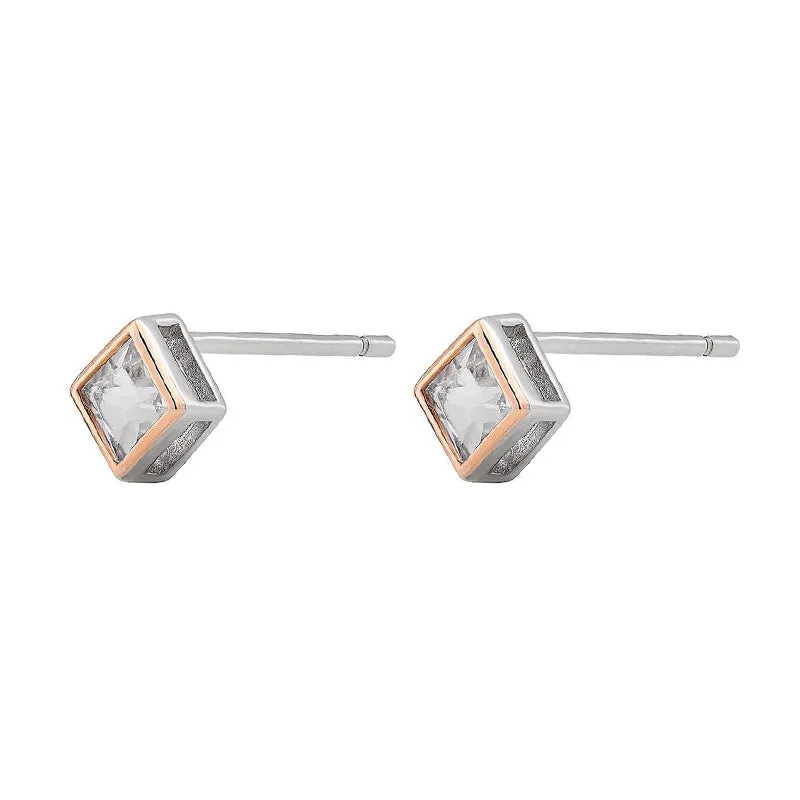 Clogau Welsh Royalty Sterling Silver Stud Earrings D