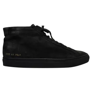 Common Projects Achilles High-Top Sneakers in Black Leather