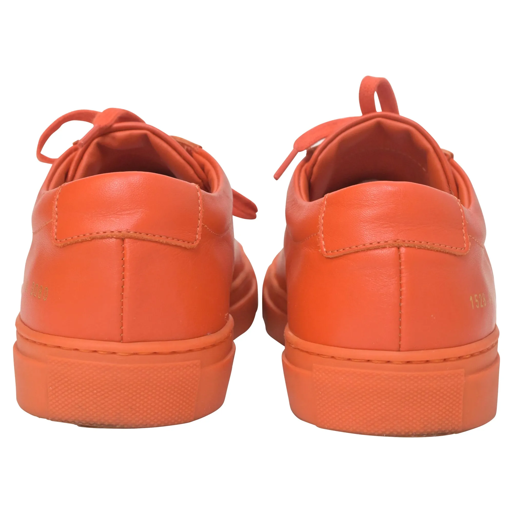 Common Projects Achilles Low Sneakers in Orange Leather